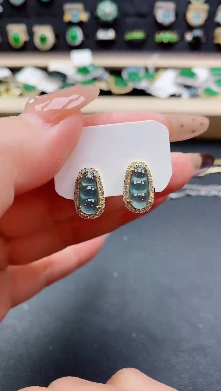 银S925镶嵌戒指翡翠1