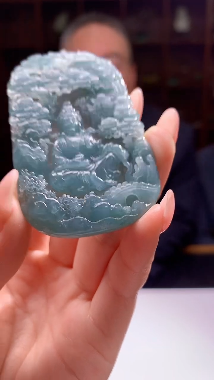 【闪购商品】定制翡翠未镶嵌8046jj-毛货挂件43