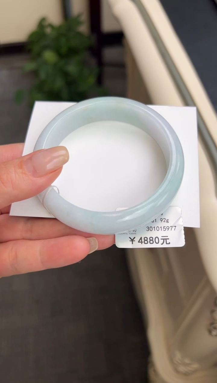 未镶嵌手镯翡翠浅春彩58