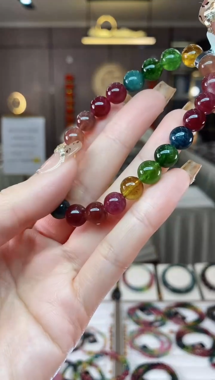 【闪购商品】碧玺单圈手串8mm+未镶嵌一物一证dan