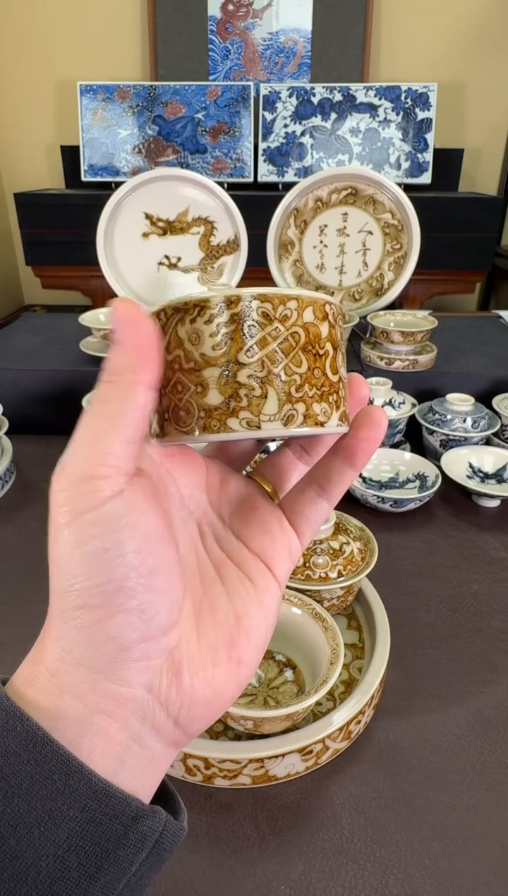 【闪购商品】二号釉釉里金扳指杯