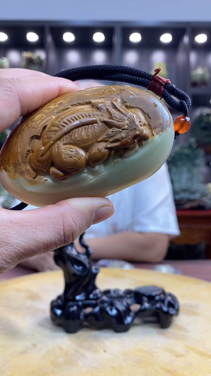 玉赵*欲玉岫岩料手工雕刻装饰摆件居家送礼一物一图精品摆件