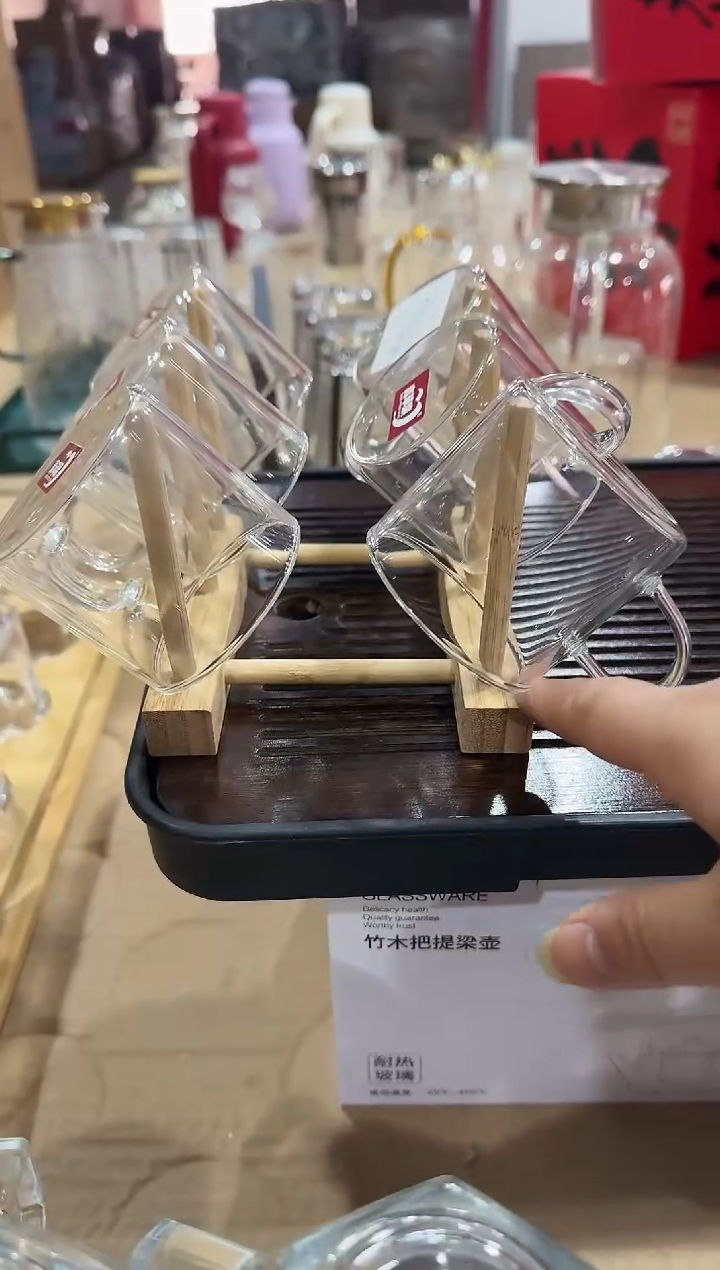 【闪购商品】玻璃无盖款青苹果闪购价6只+杯架