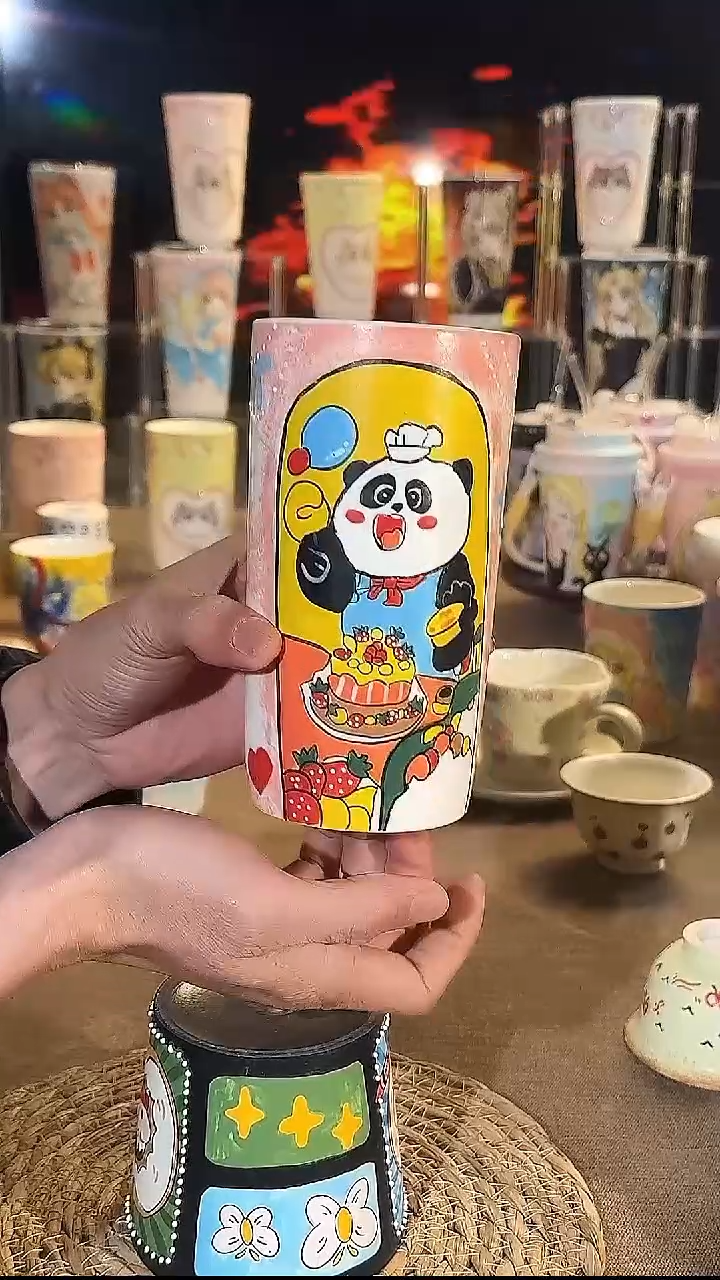 摆件陶景德镇陶瓷手工手绘