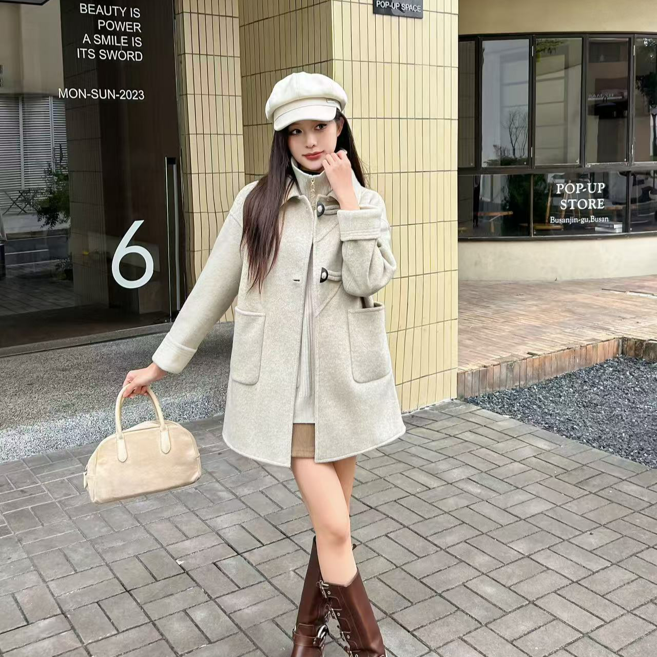 女士毛呢外套无马甲2561-A947