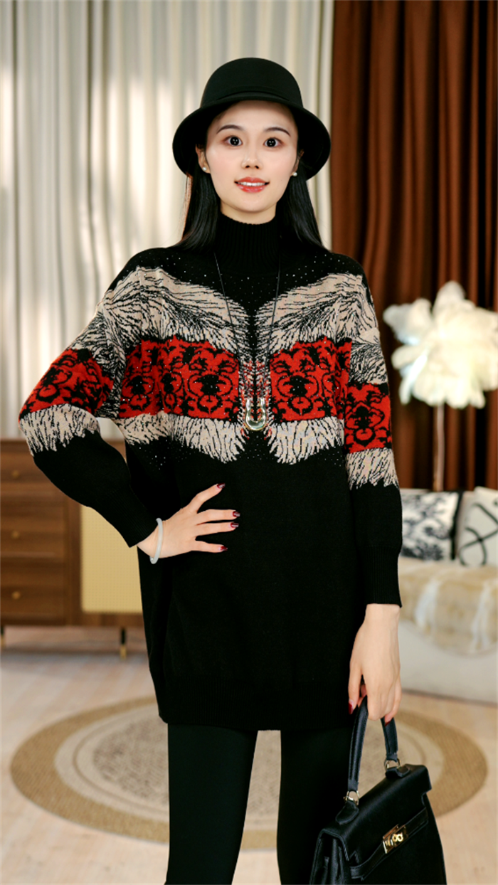 加厚保暖【漪善】秋冬必备时尚洋气上档次毛衣上衣-3019#