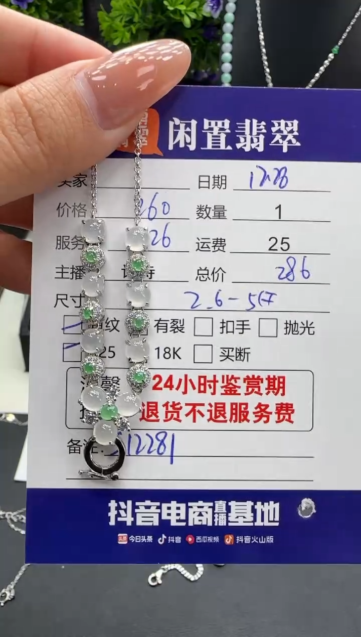 项链银S925镶嵌翡翠翡翠项链