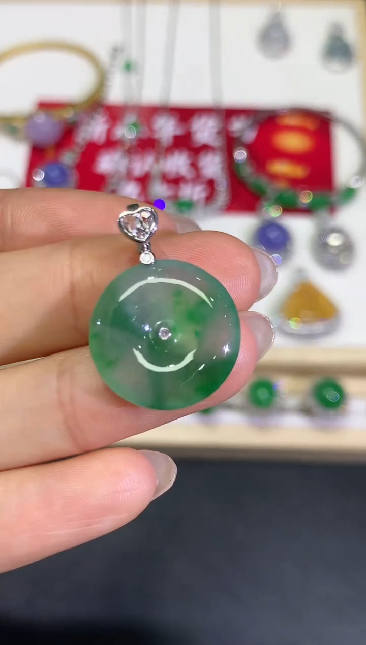 【闪购商品】定制翡翠18K金镶嵌15团购