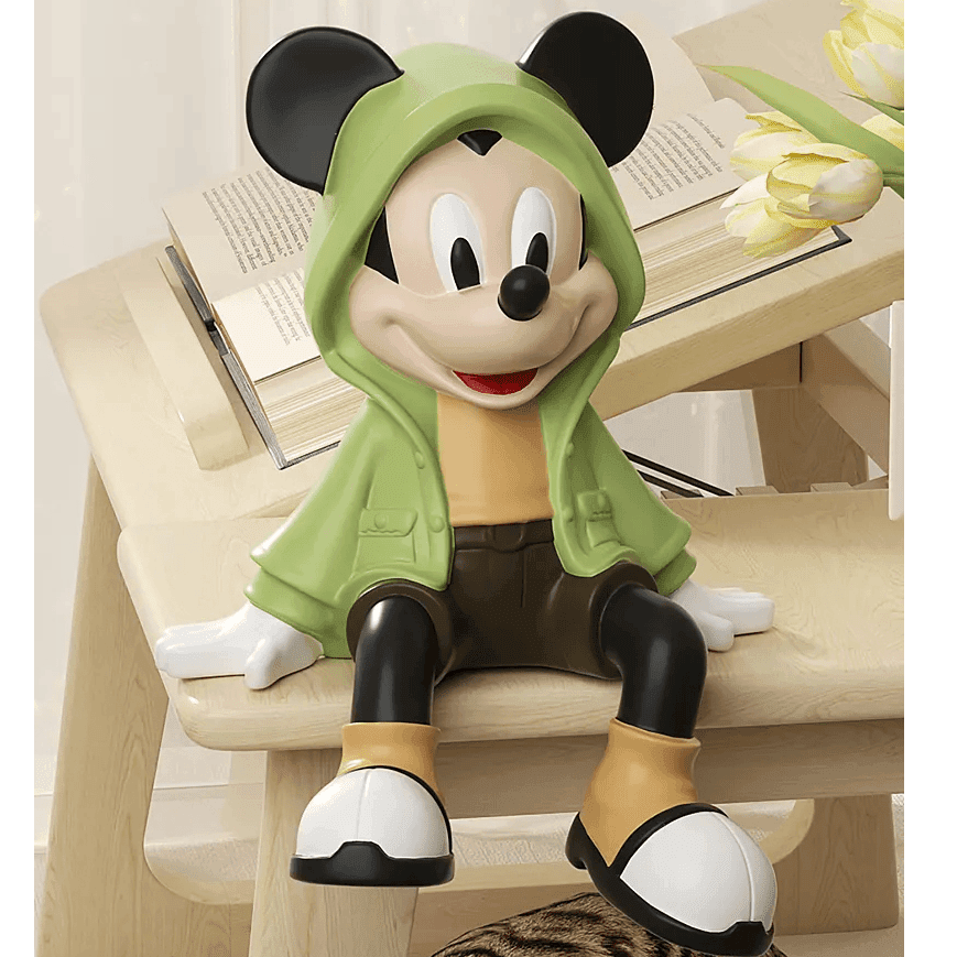 泉屿卡通网红客厅玄关电视柜坐姿米老鼠公仔儿童房装饰品风衣米奇