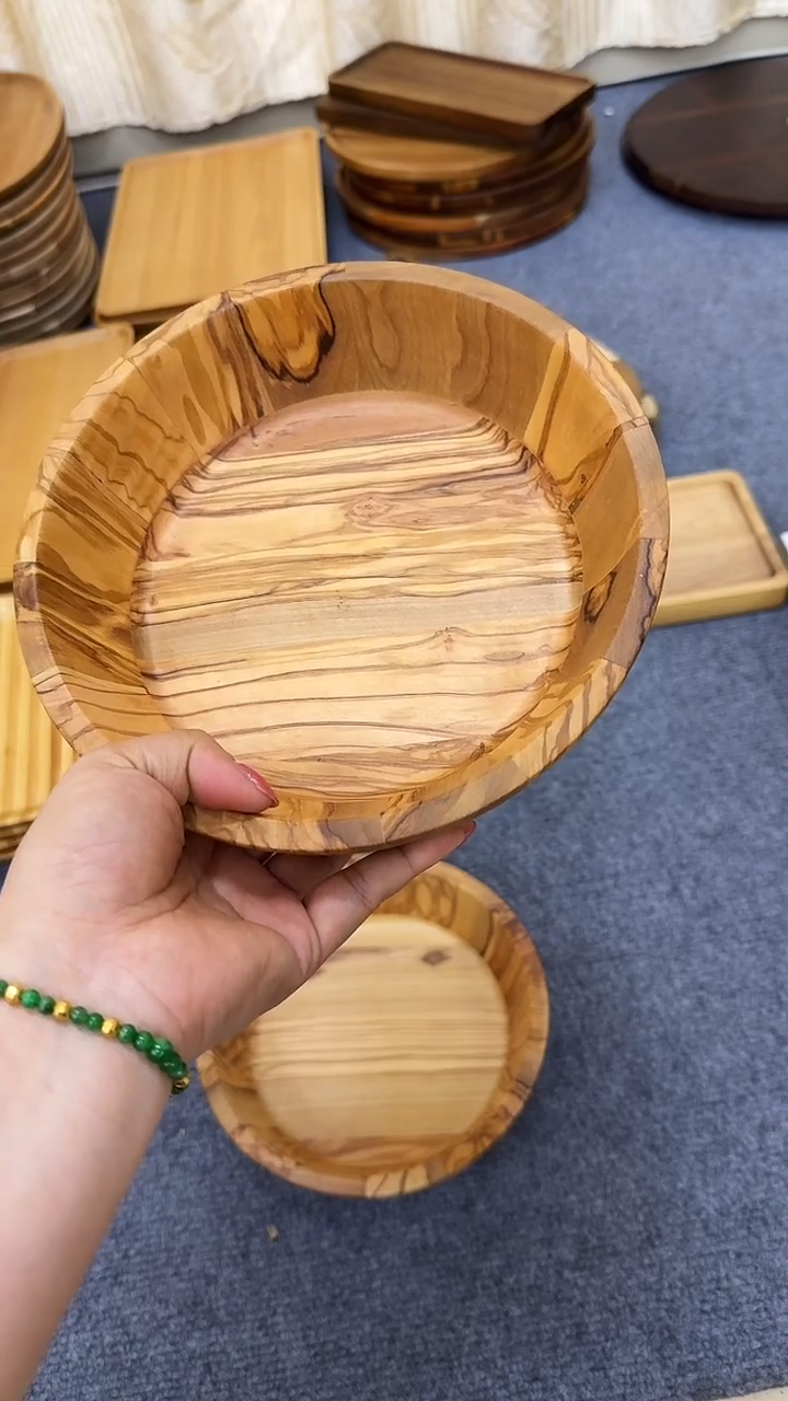 闪购木制品 橄榄木大号瑕疵碗