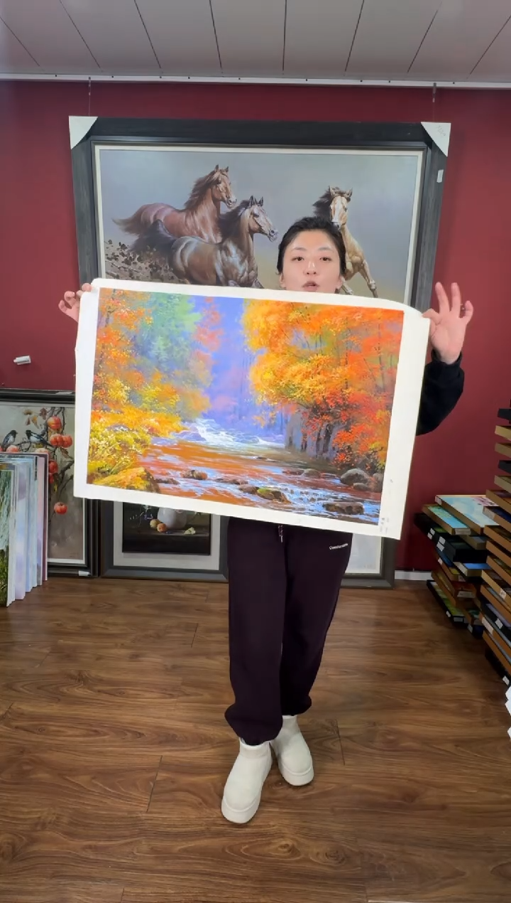 油画【96号】约50*70cm丨朝鲜原创纯手绘孤品油画丨顺丰包邮 