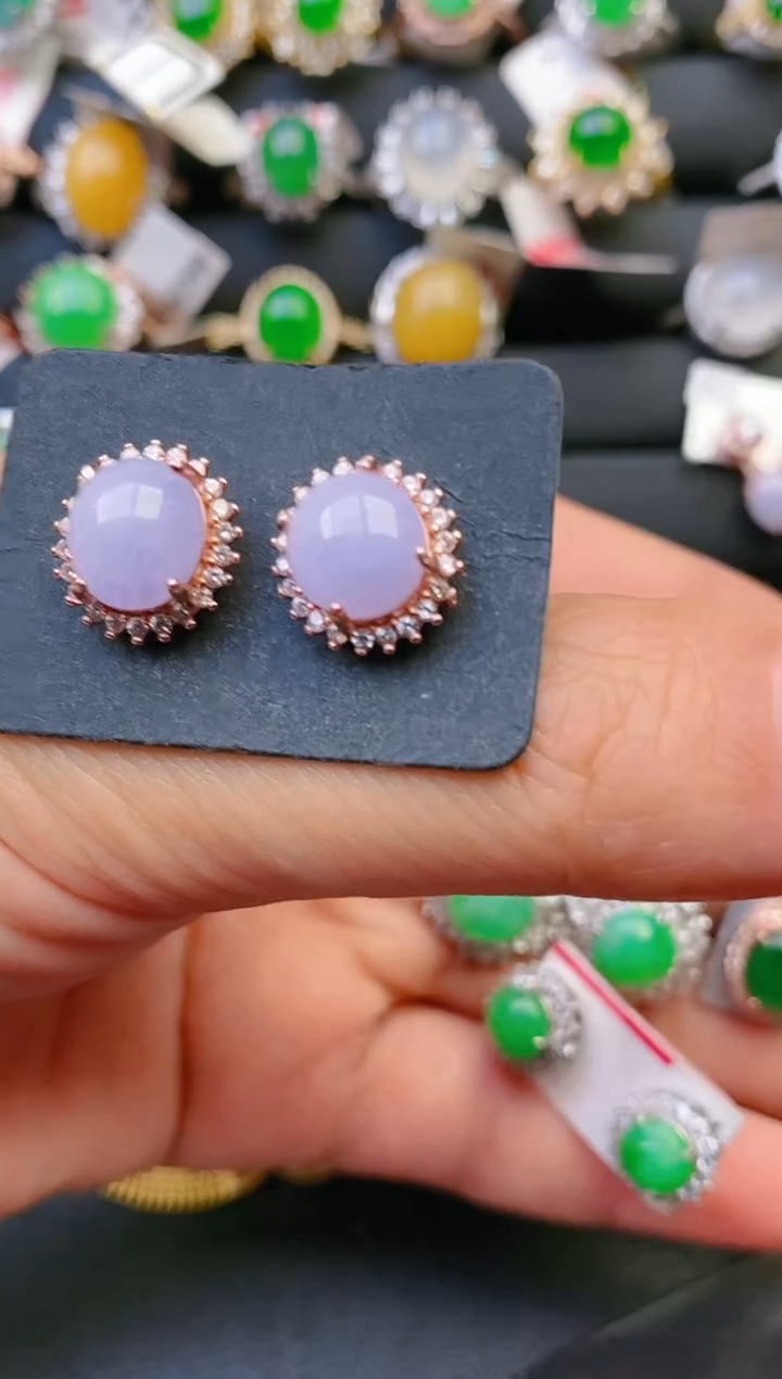 【闪购商品】翡翠戒指银S925镶嵌天然A货翡翠1