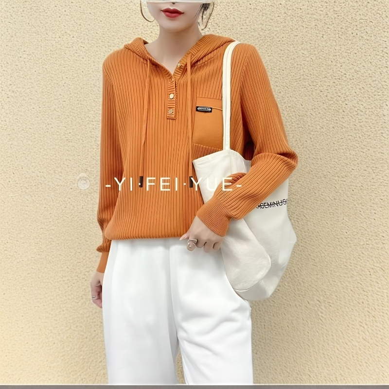 5218纯色休闲时尚帽衫