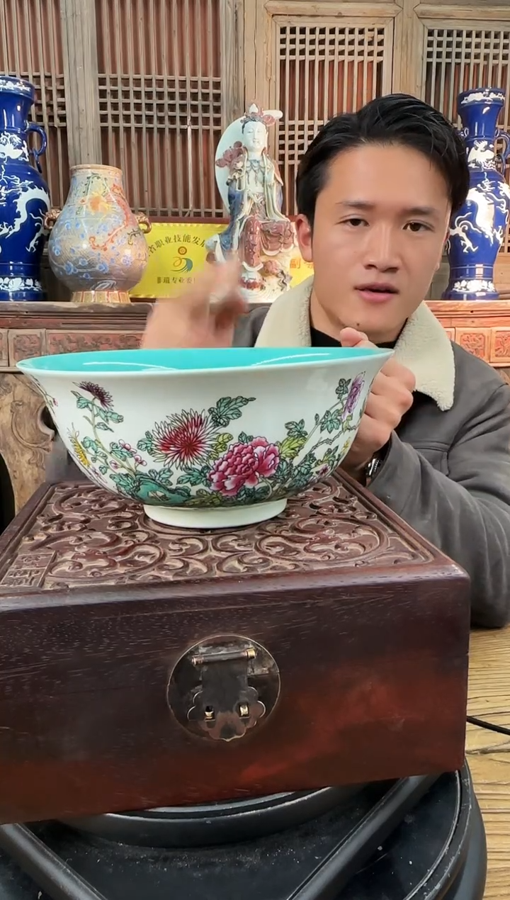 【闪购商品】摆件陶瓷 摆件 花卉赏碗