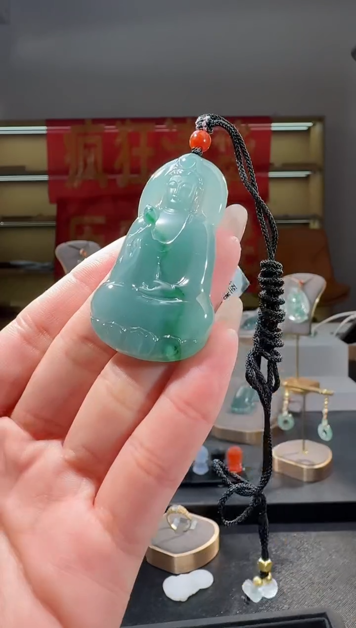 吊坠(不含链)未镶嵌翡翠观音