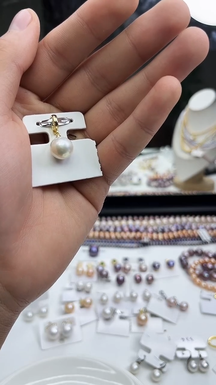 未镶嵌吊坠淡水珍珠白色系