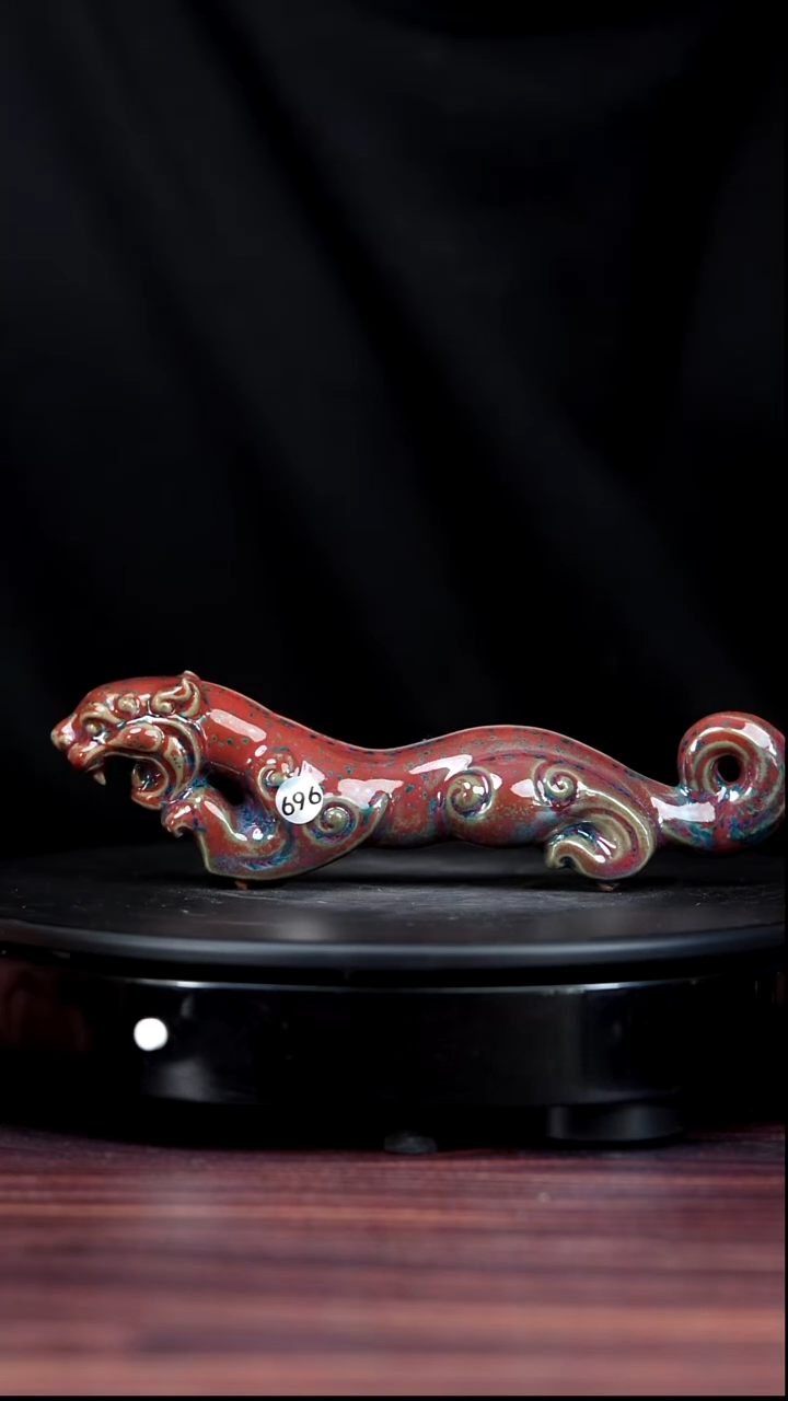 杯子瓷696#于大鹏一级品原矿钧瓷虎符