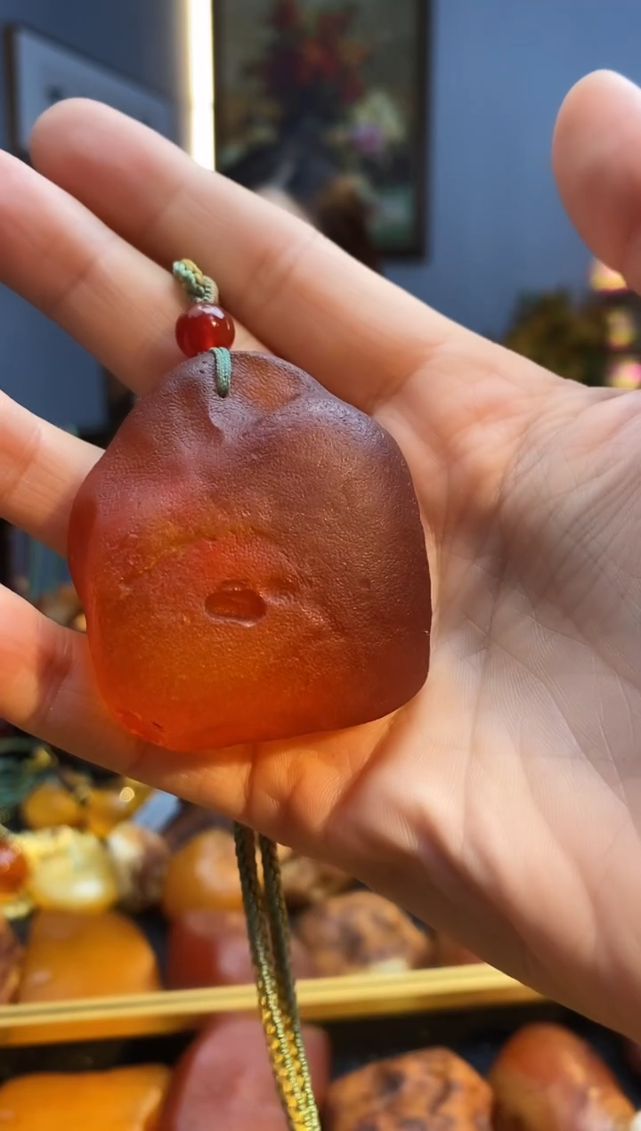 琥珀颈饰未镶嵌挂件 