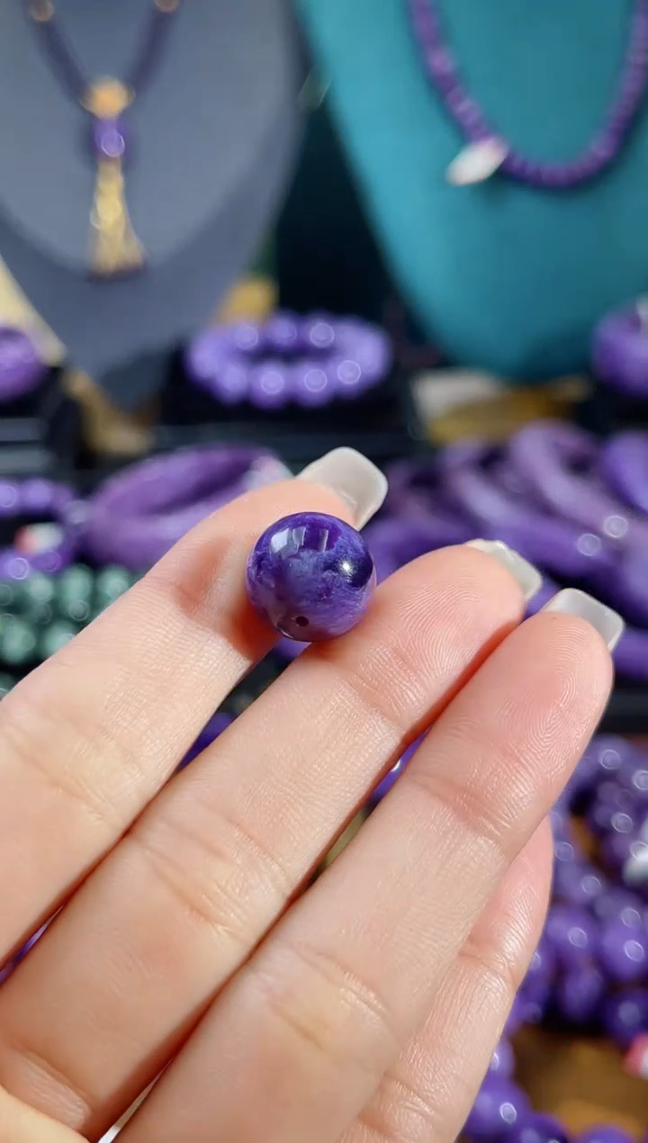 【闪购商品】查罗石（紫龙晶）单珠未镶嵌13