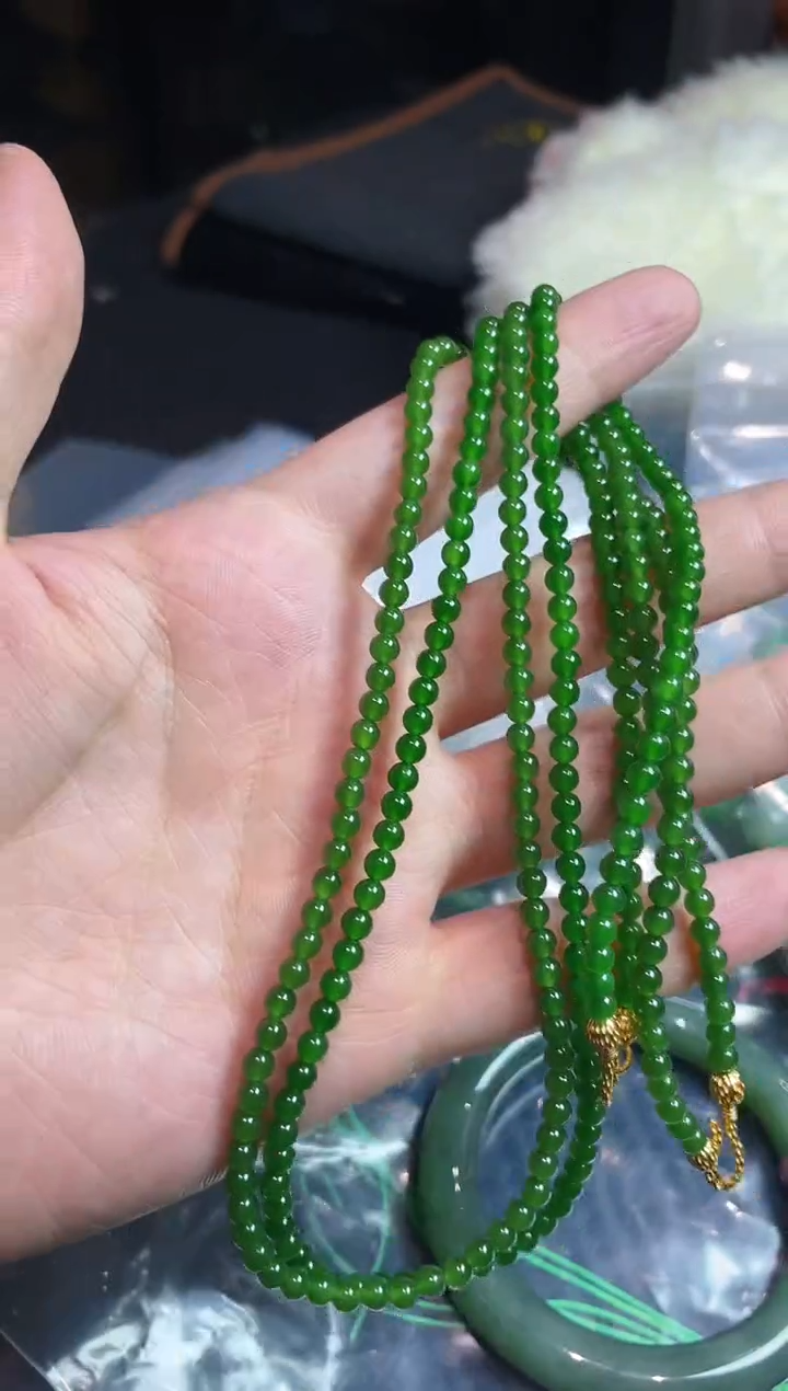 项链未镶嵌和田玉和田玉碧玉项链4mm多样性其一发货