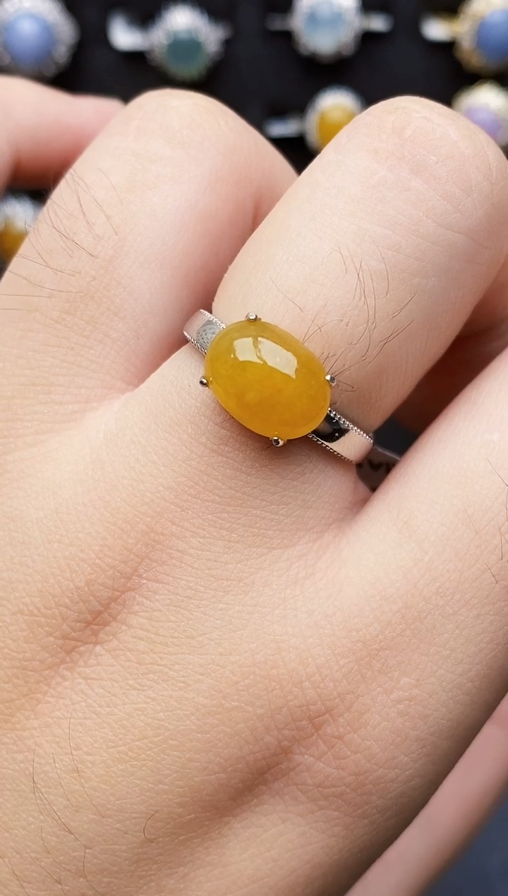 银S925镶嵌戒指翡翠1182