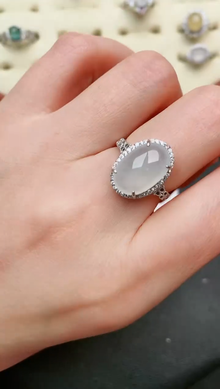 【闪购商品】翡翠戒指银S925镶嵌......