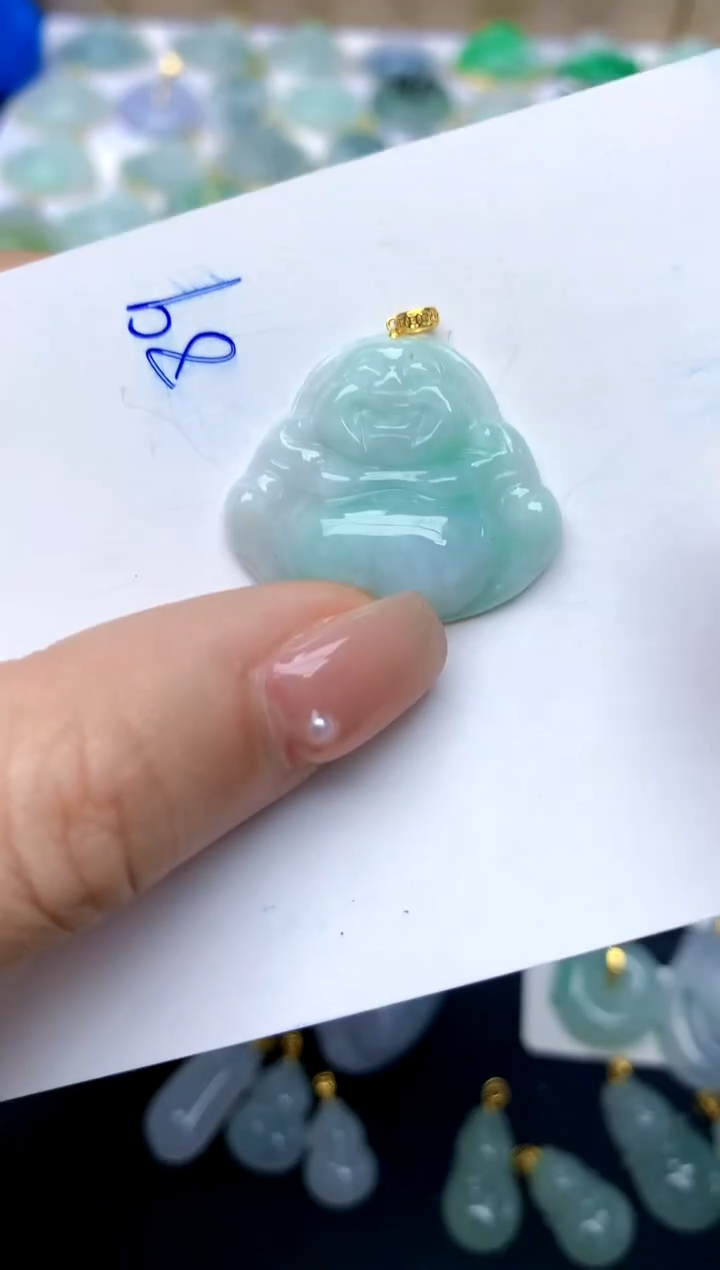 【闪购商品】翡翠颈饰18K金镶嵌89天然A货翡翠