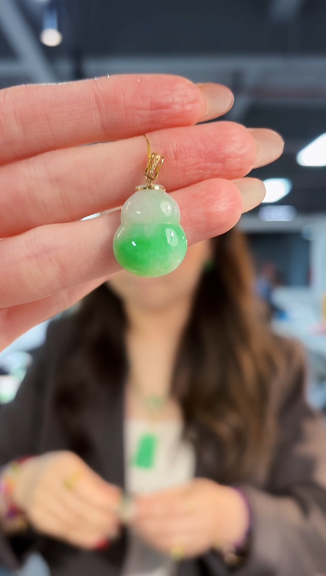 【闪购商品】翡翠颈饰18K金镶嵌缅料A货/支持复检/一件