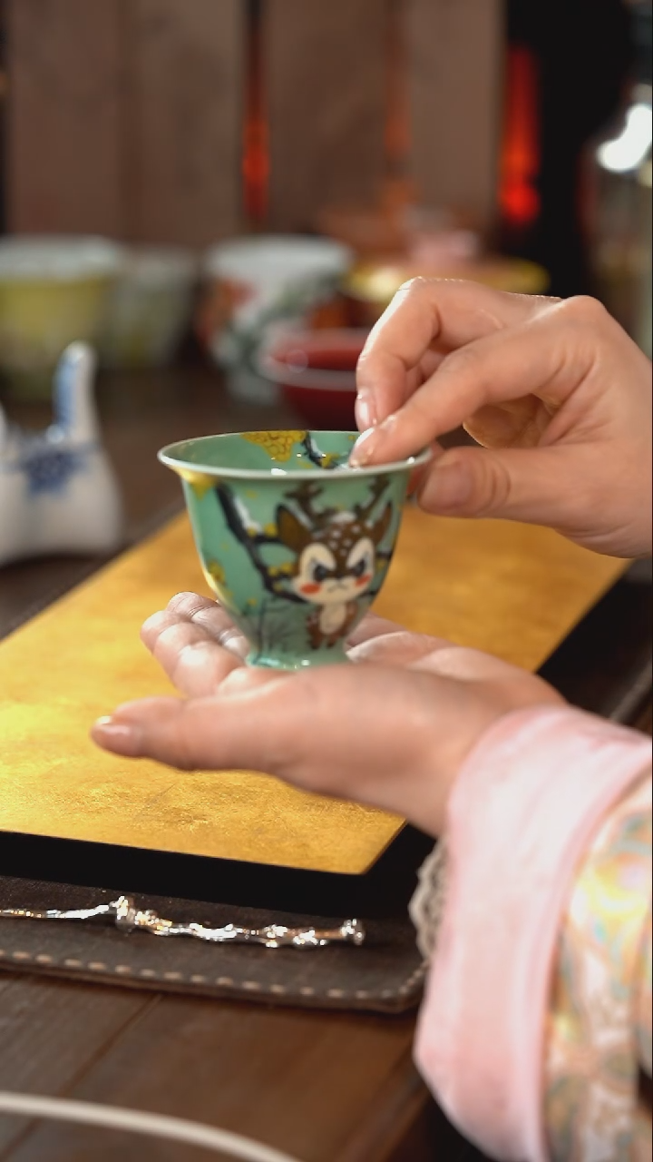 【闪购商品】正春堂·古法柴窑  听墨鹿杯