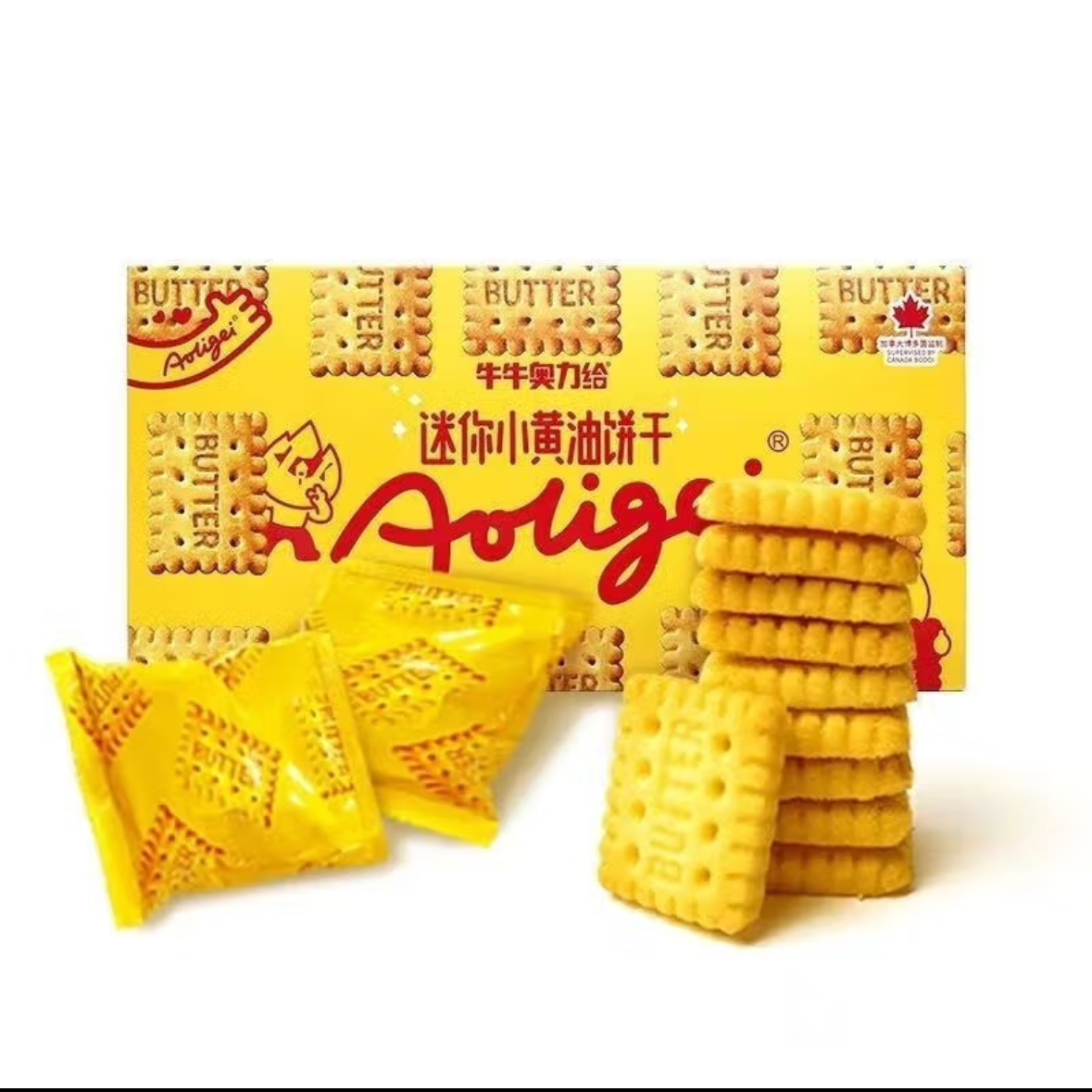 【26年3月】5盒*180g牛牛奥力给迷你小黄油饼干