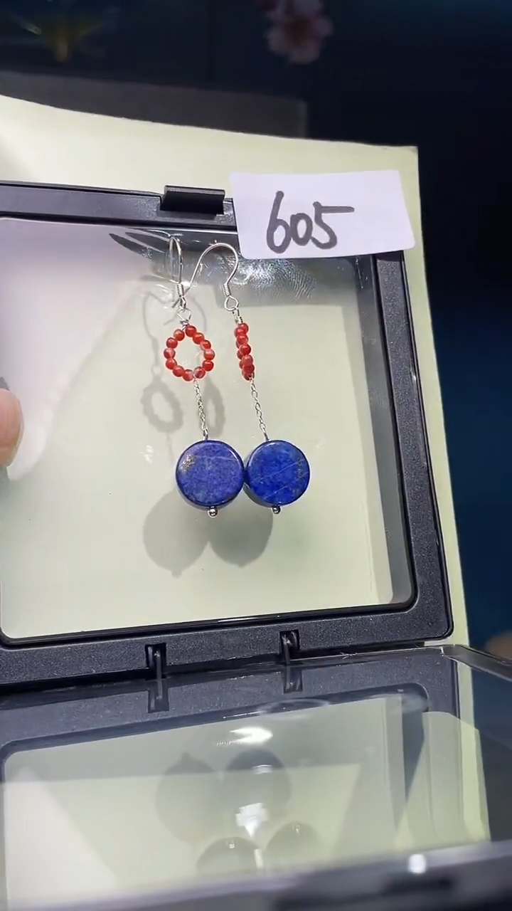 未镶嵌青金石耳饰喜欢拍