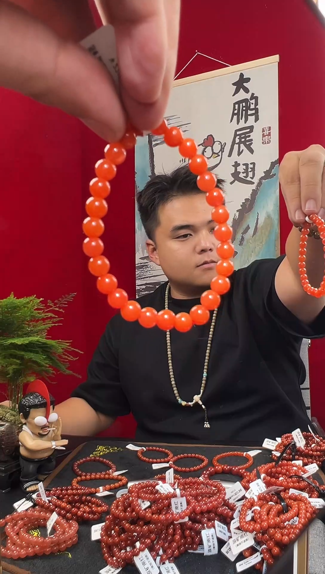 未镶嵌手链南红玛瑙渡***。保山南红6m+/lxa88002一物一拍