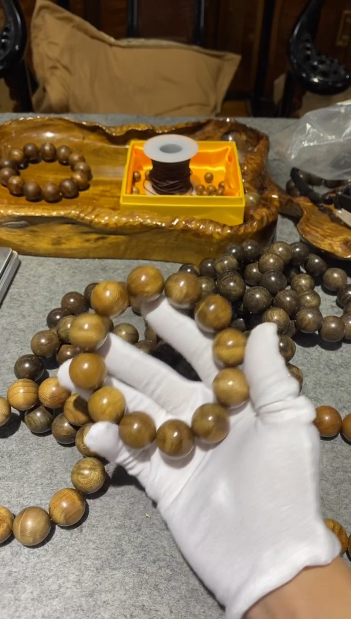 楠木（金丝楠）手串/手链【楠帝】小叶桢楠枯木老黄料2.0