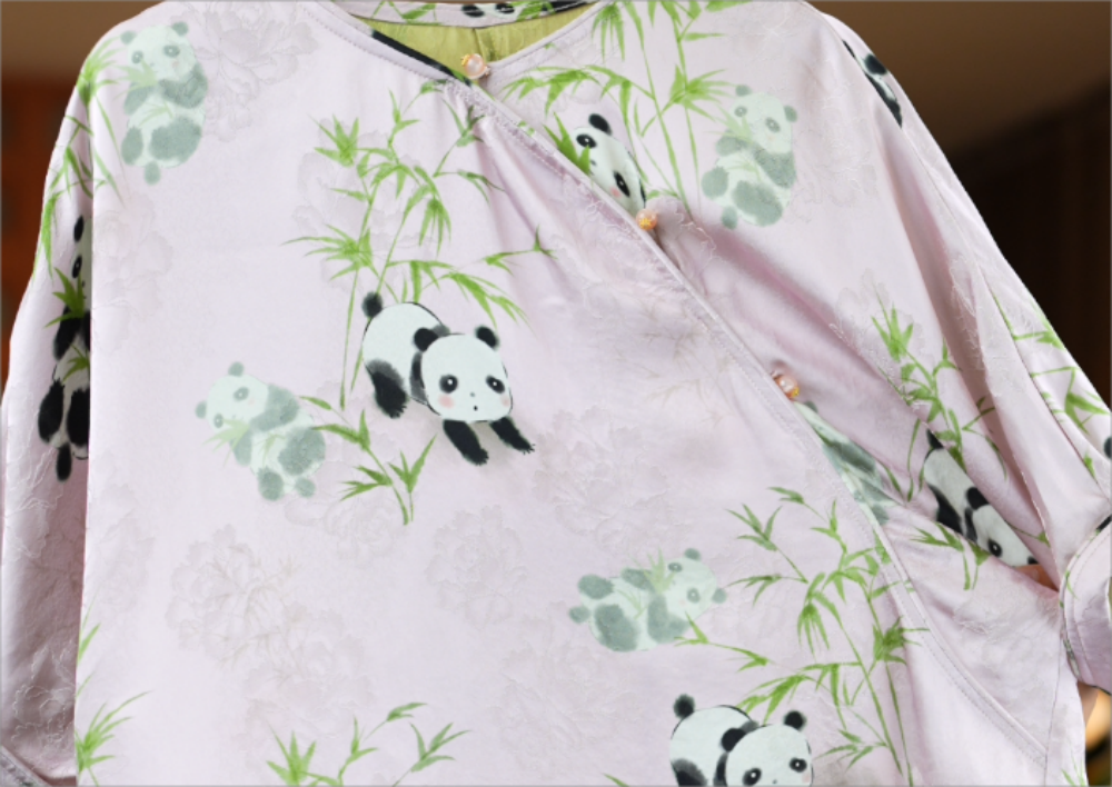 香云纱100%木薯真丝粉色衬衫T1445