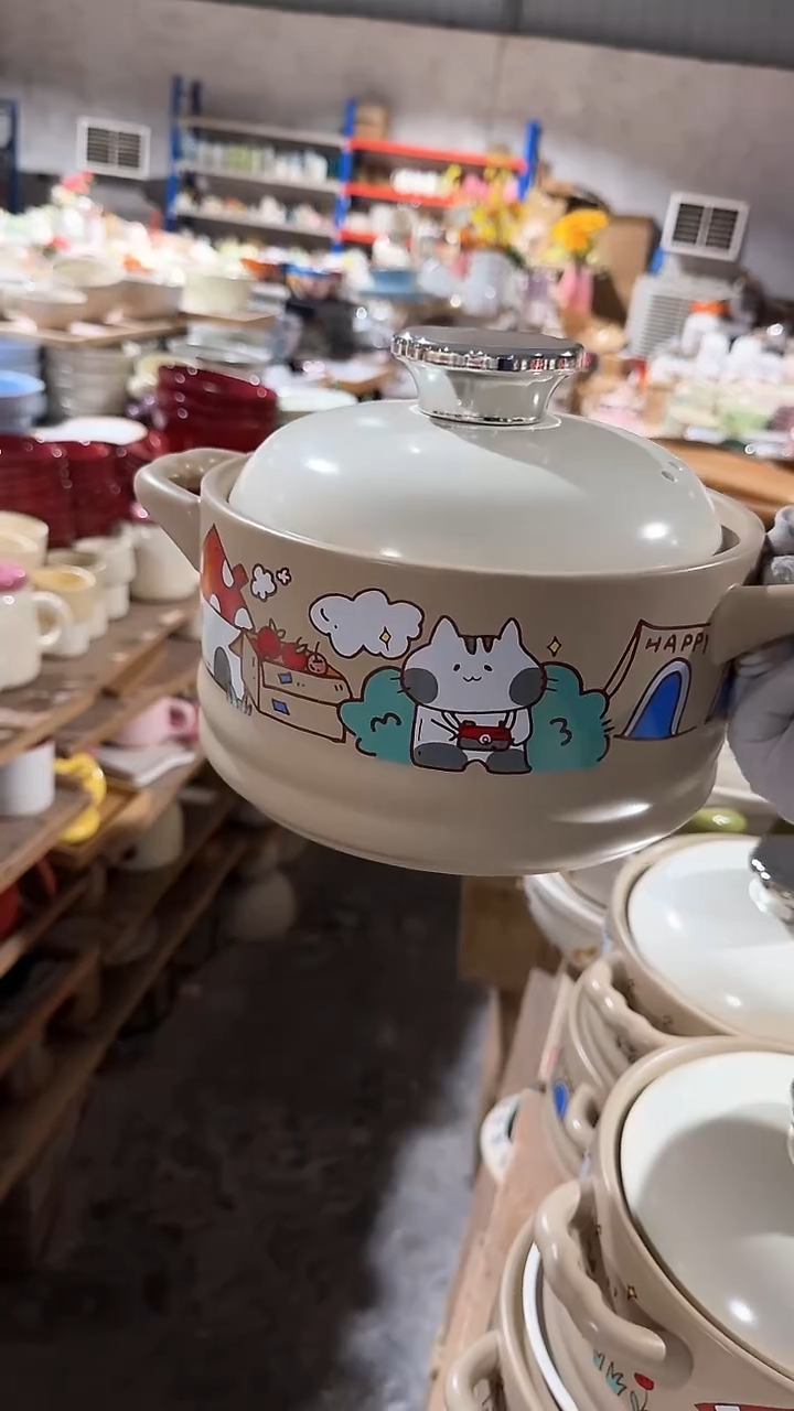 陶瓷2.5升小号砂锅微瑕 凑满20元包邮