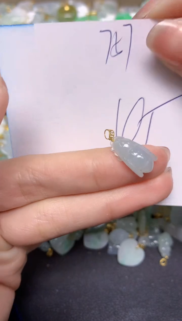 【闪购商品】翡翠颈饰18K金镶嵌 天然翡翠A货