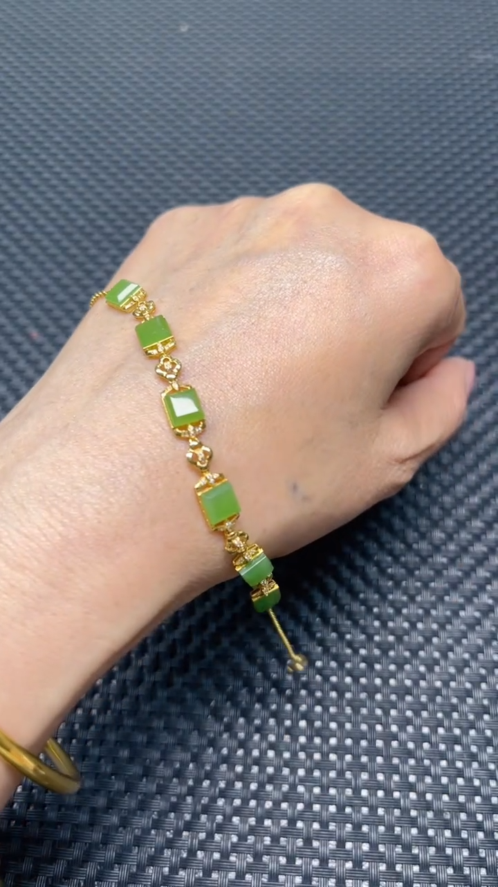 【闪购商品】和田玉手链18K金镶嵌多样性发1件