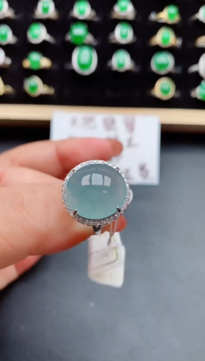 【闪购商品】翡翠戒指银S925镶嵌50805580