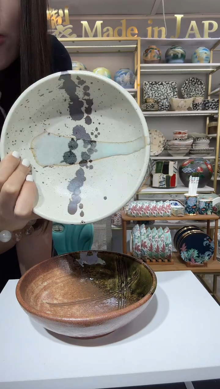 陶瓷16厘米钵一只装白色