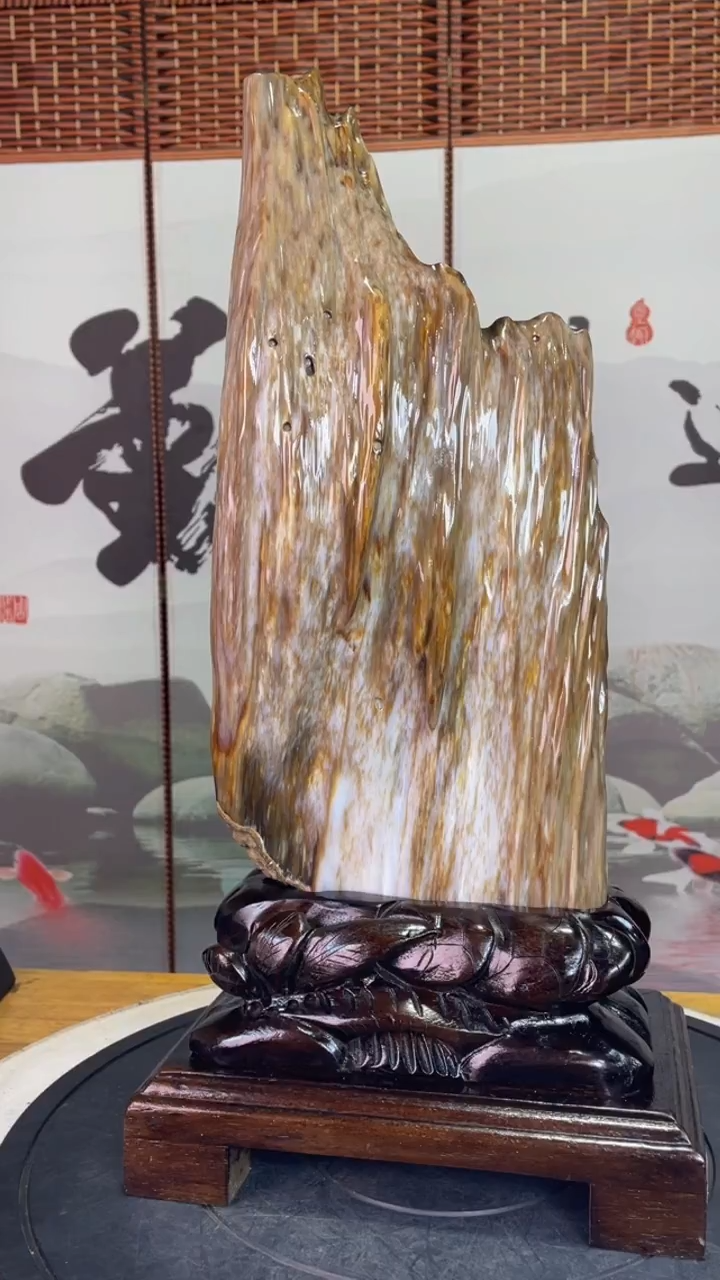 未镶嵌珠宝奇石硅化玉高48