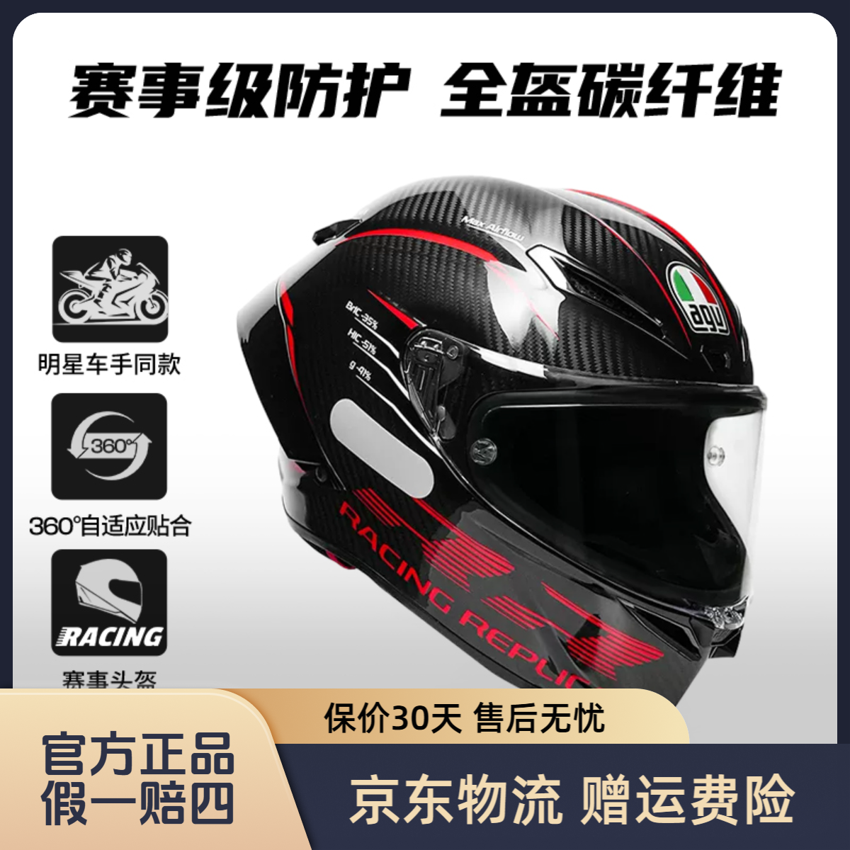 AGVPISTAGPRR碳纤维男女通用摩托车专业全盔机车骑行装备轻量化