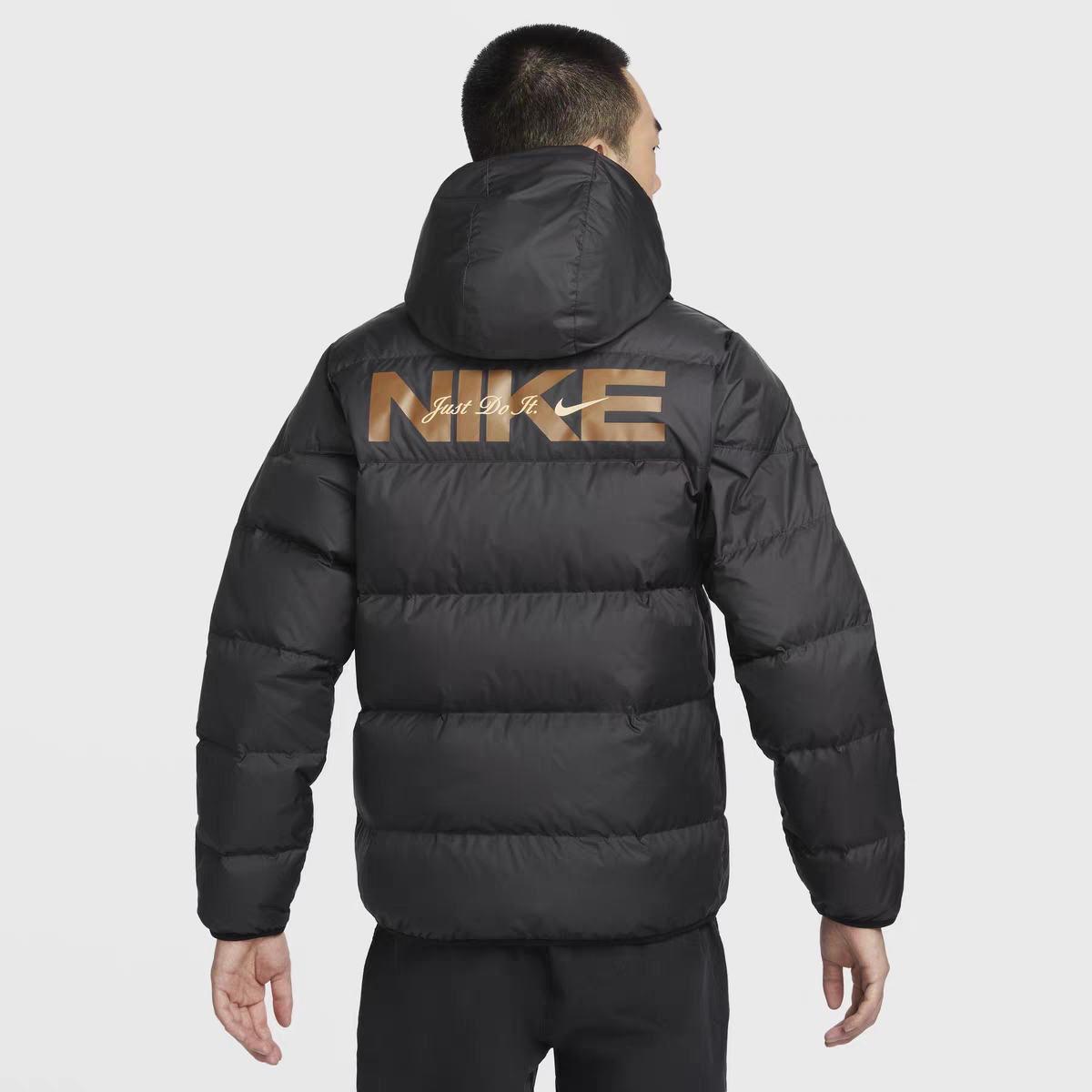 Nike耐克 男女同款运动休闲连帽羽绒服流光风 HQ4183-010