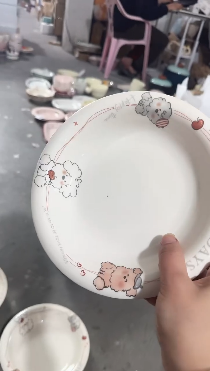 【8.3寸★2个】黑点针眼属正常陶瓷都有介意慎拍微瑕破损包赔