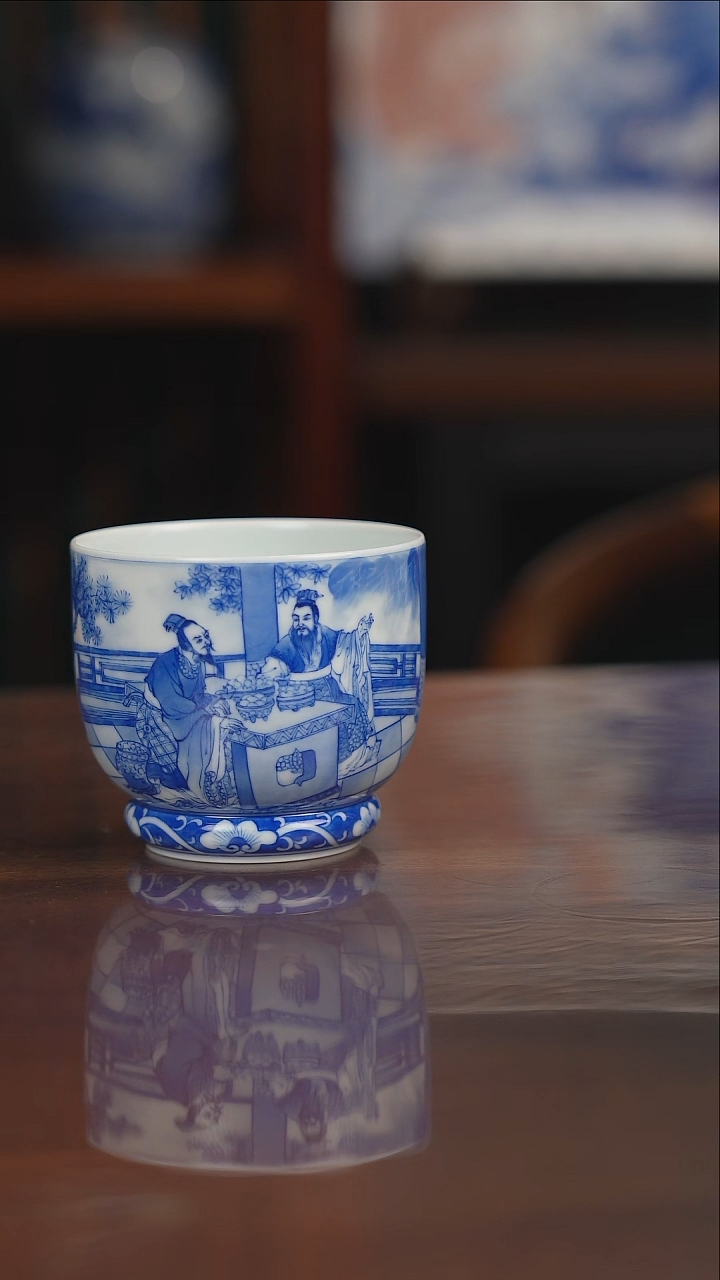 原九段画师沈燕鸿老师煮酒论英雄