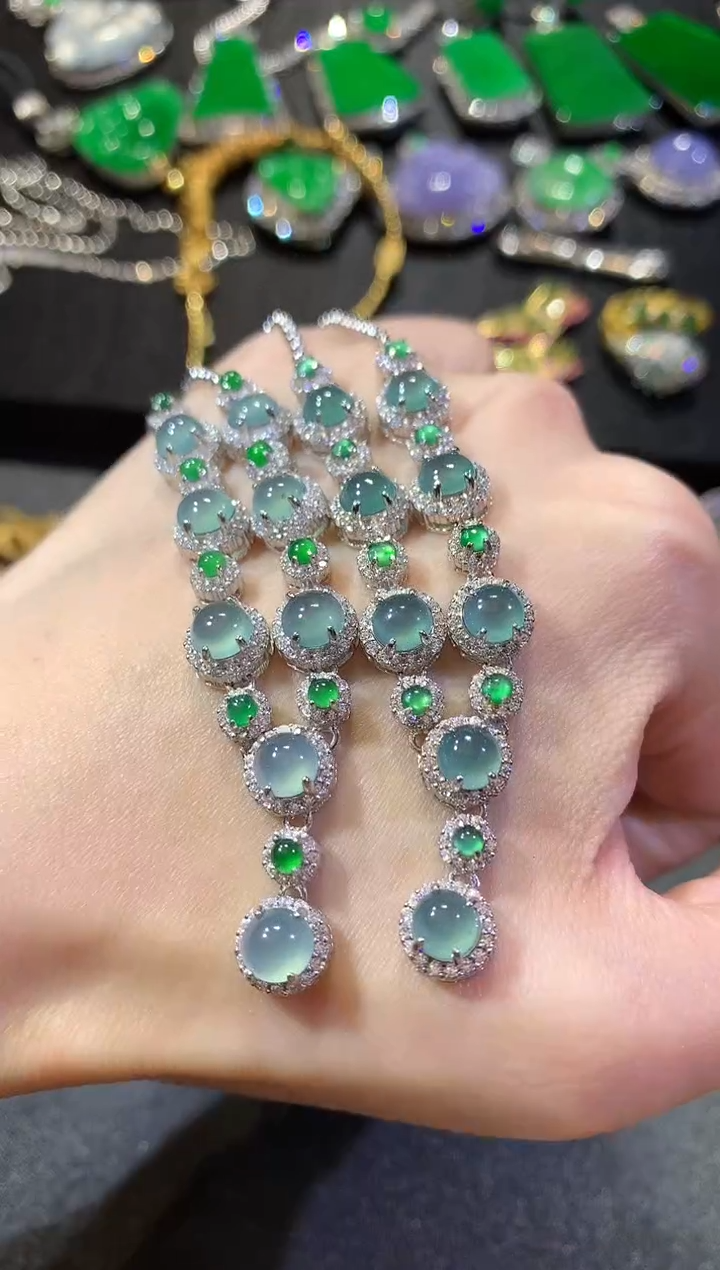 【闪购商品】翡翠颈饰银S925镶嵌232套链（多样性发货一件