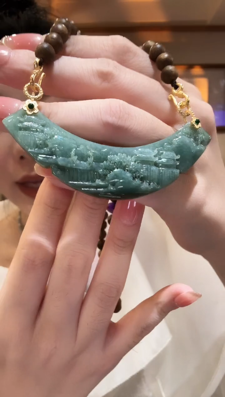 颈饰未镶嵌翡翠国风