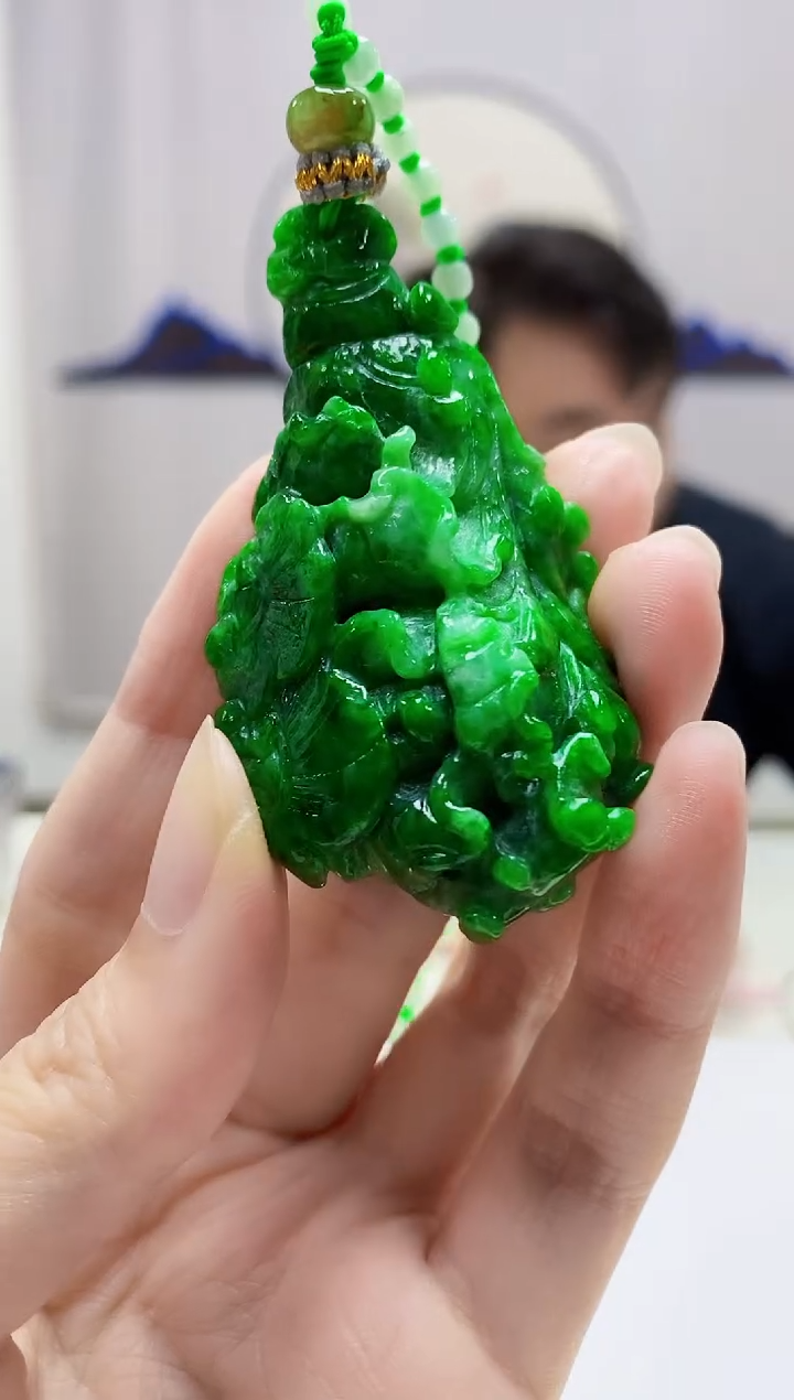 定制翡翠未镶嵌5060zm-毛货挂件115