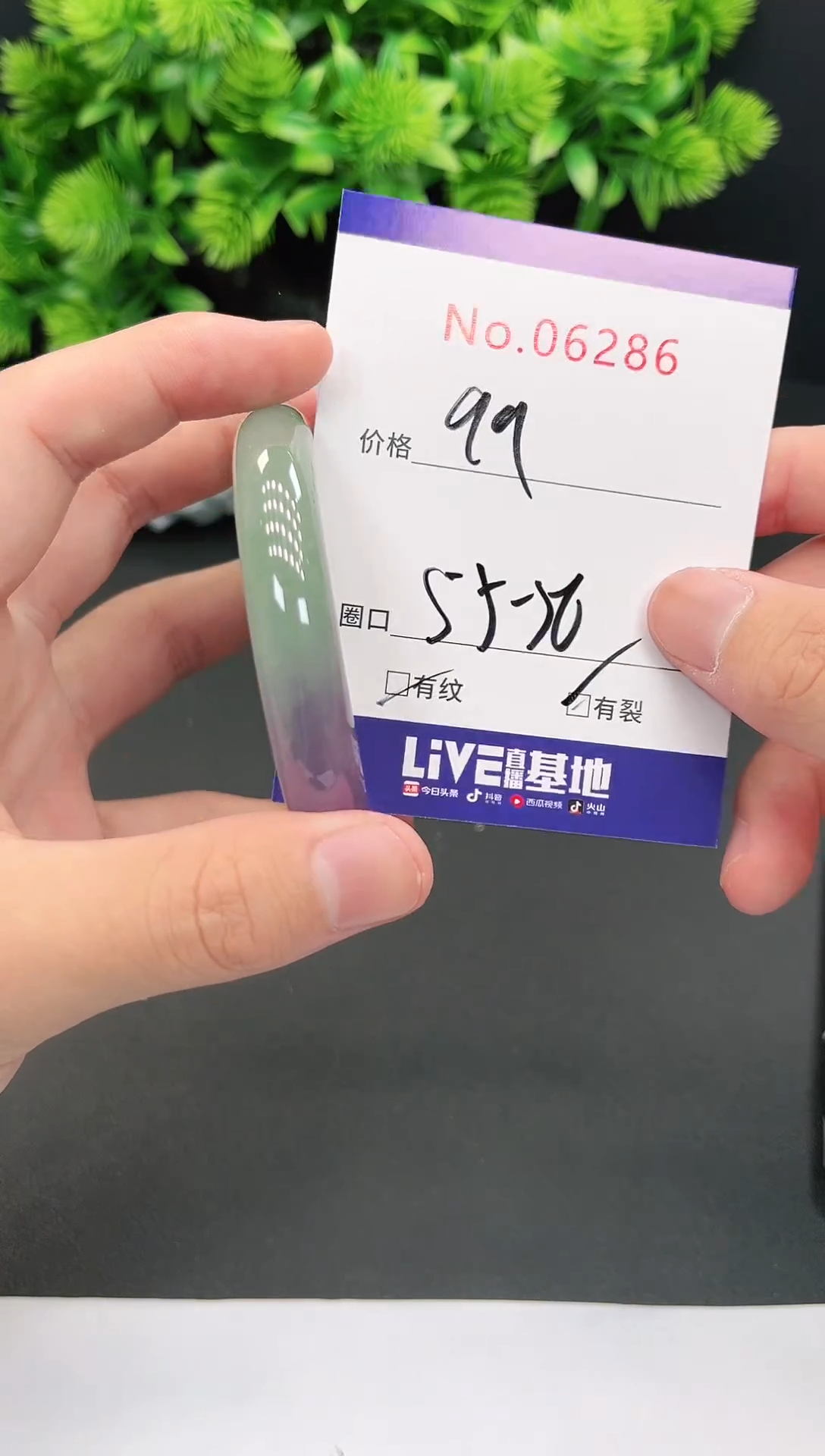 未镶嵌手镯翡翠6286