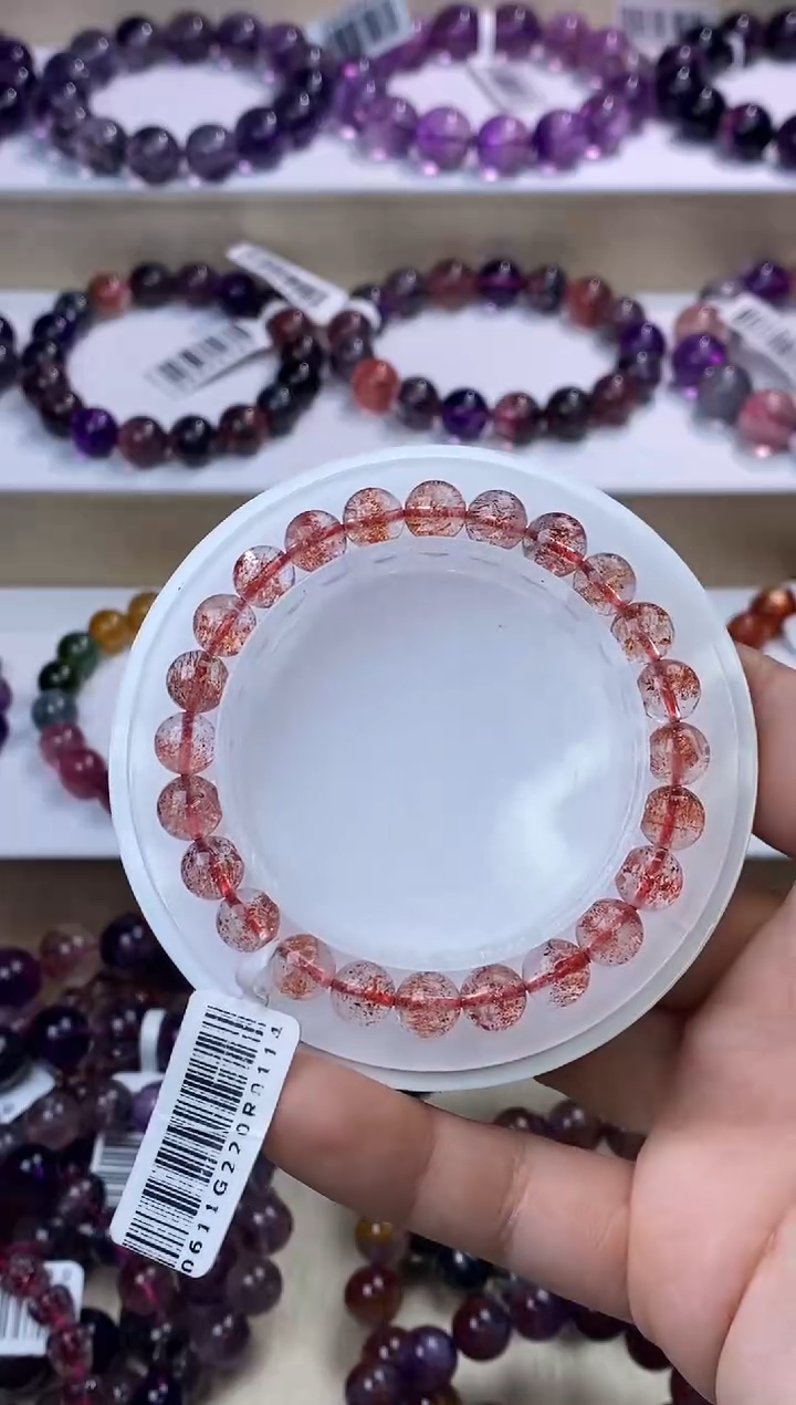 水晶手链未镶嵌芬达金草莓超七7m+