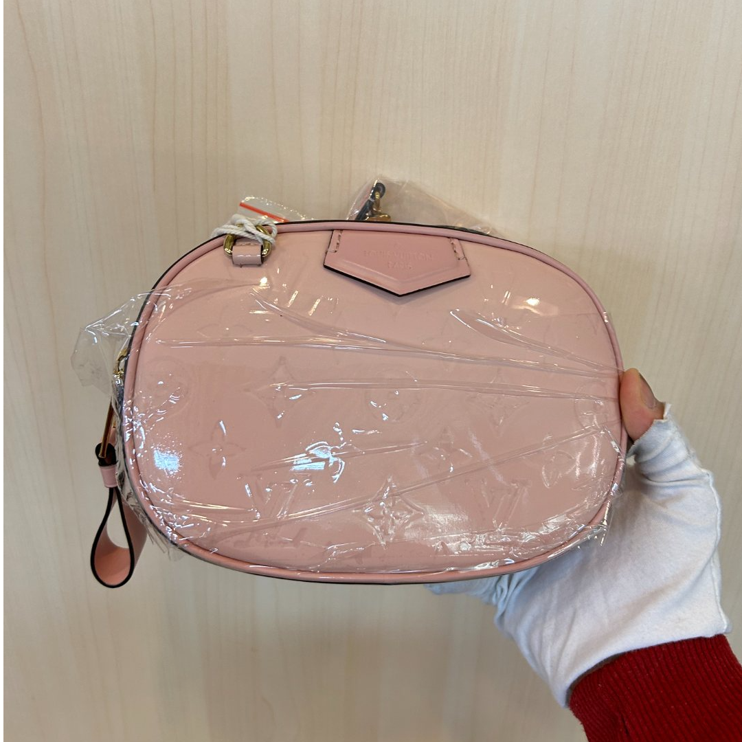 95新 LouisVuitton/路易威登 粉色漆皮单肩斜挎 /云海优选/H02515